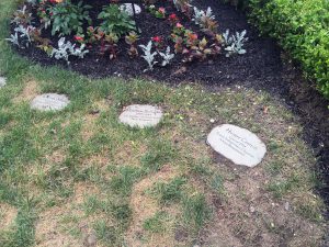 Stones in the memorial garden
