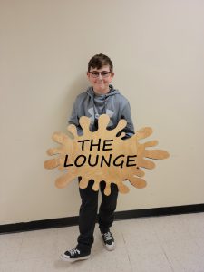 Tri Building Tech Club designed and built a sign for the Gowana student lounge. 