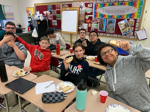On Thursday and Friday, November 17 and 18, middle school Latin students celebrated the end of the first quarter with a food experience.