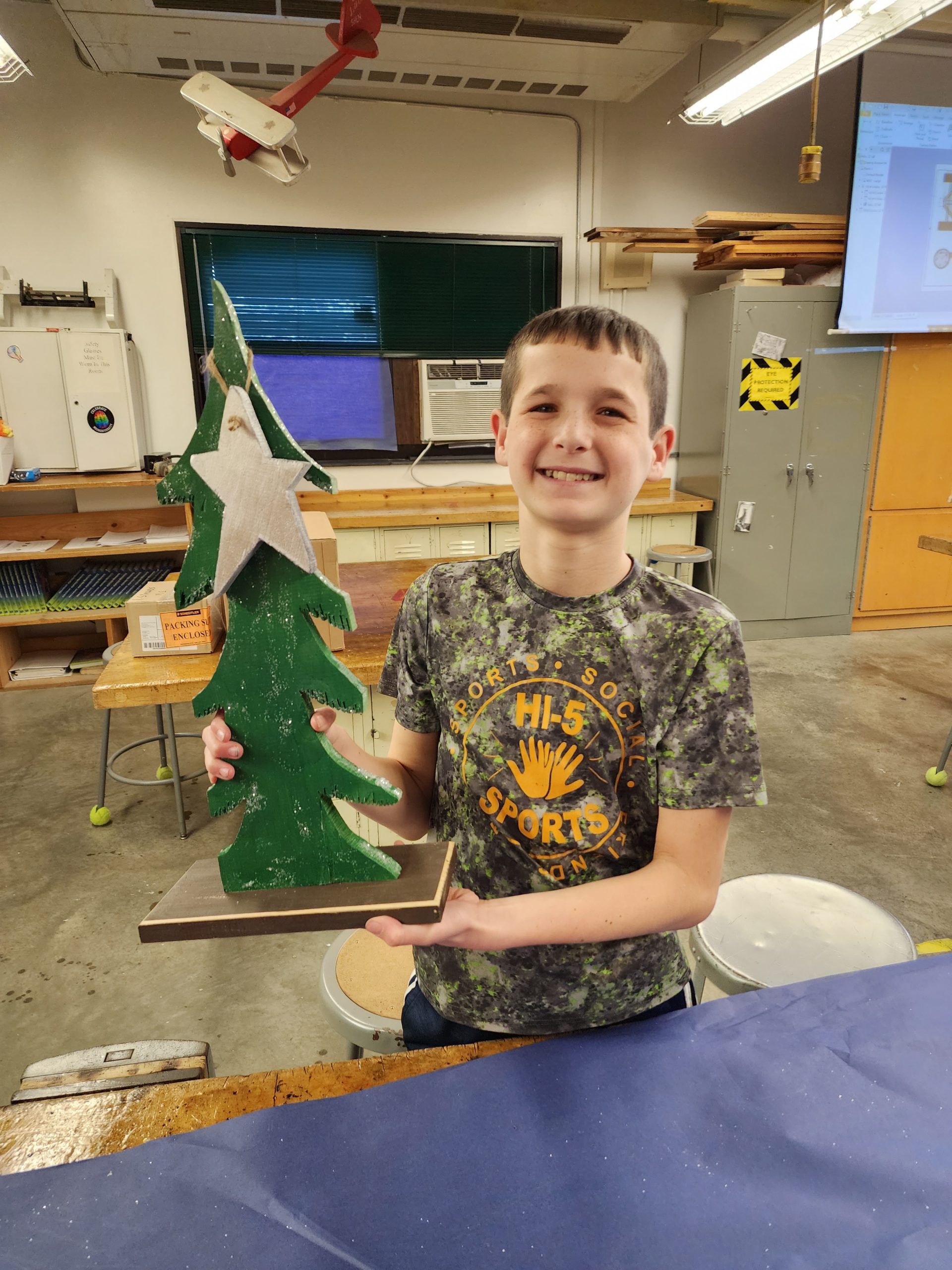 Mr. Symonds's ISD and FSD students ( Functional Skills Development and Individual Skills Development) made whimsical trees for the holiday. 