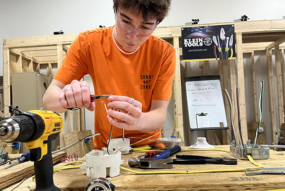 Shen High School student Angelos Reynolds followed in his grandfather’s footsteps when he chose the Capital Region BOCES Electrical Trades program to be wired for success.