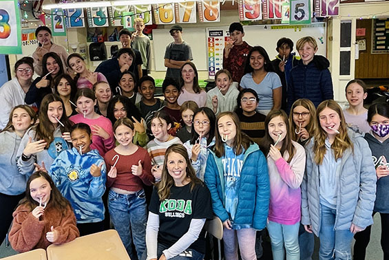 The Koda Student Council created and sold over 600 candy grams for students at their school. Messages of friendship and kindness were delivered with care to celebrate the holiday season!