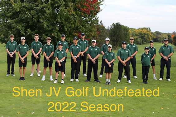 Congratulations to the Shen Junior Varsity Golf Team for their undefeated season!