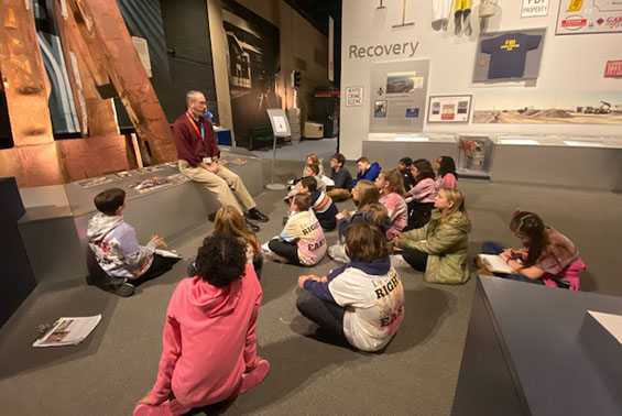 Acadia's Team 6-2 visited the 9/11 exhibit and Corning Observation Tower as a culminating activity to finishing the book, Ground Zero, by Alan Gratz.