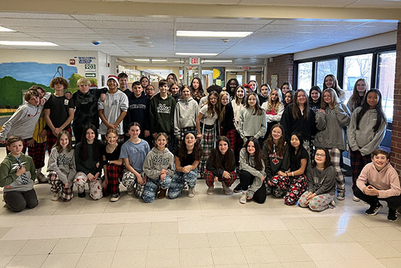 Gowana students and staff get into the holiday spirit with pajama and ugly sweater days!