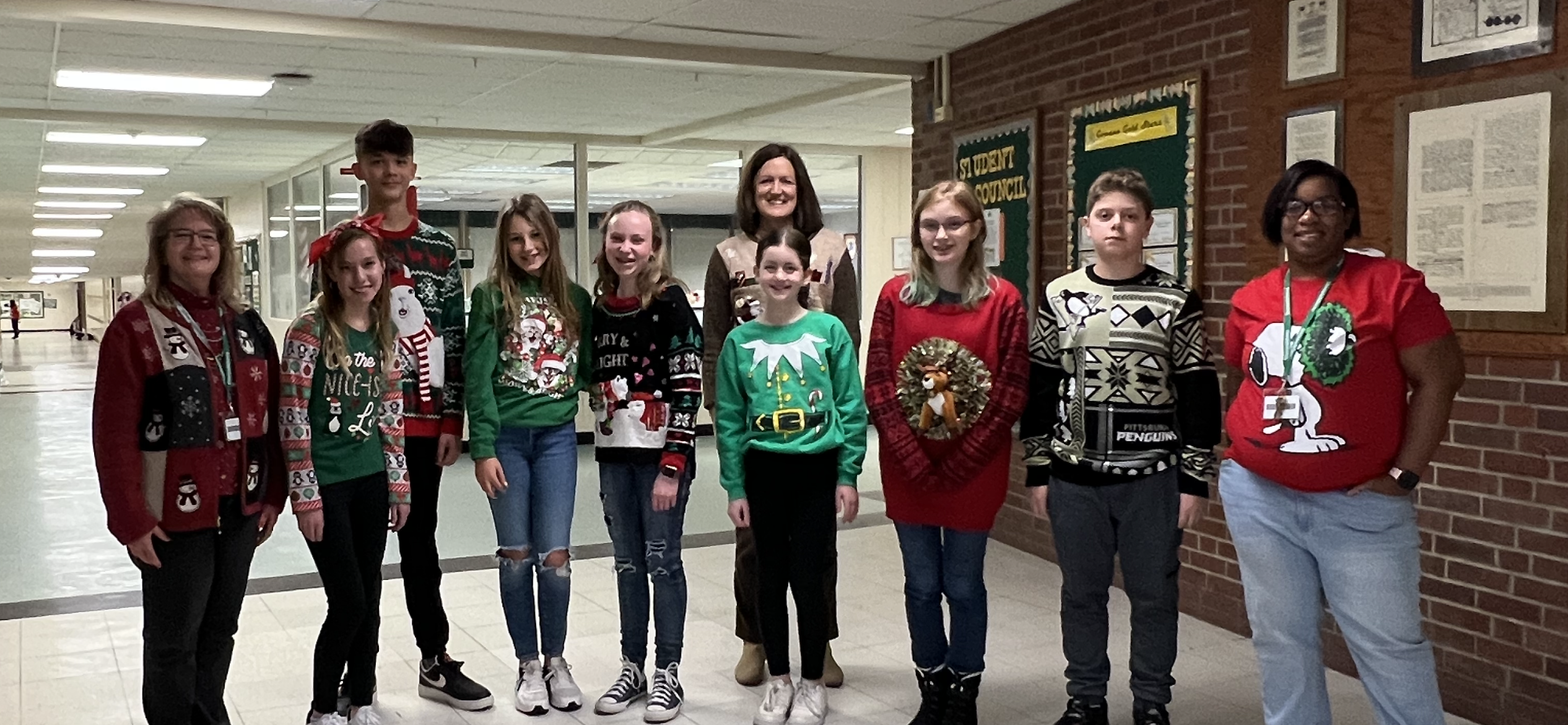 Gowana students and staff get into the holiday spirit with pajama and ugly sweater days!