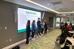 Shenendehowa Business students participate in the Suburban Council Business Day at Siena College.