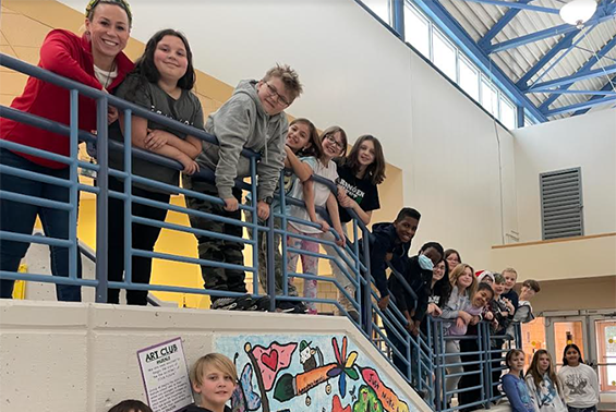 Arongen's Art Club just completed the first section of a mural centering around the idea of "Be the Architect of YOUR Future."