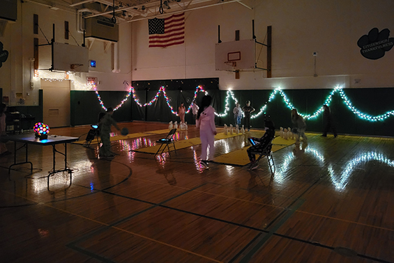 Chango physical education classes enjoyed disco bowling and Taekwondo. 
