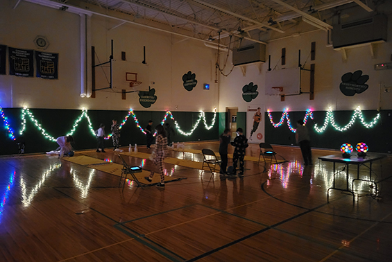 Chango physical education classes enjoyed disco bowling and Taekwondo. 