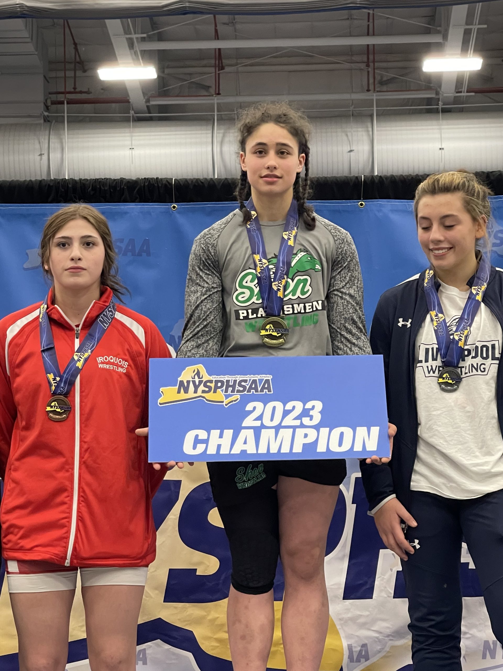 Congratulations to Isabella Gretzinger who has the historic honor of being the first NYS Girls Wrestling Champion from Shenendehowa.