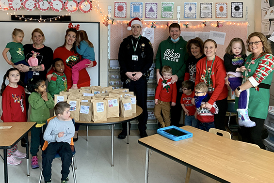 Mrs. Cornell's class made care packages for the Saratoga County Sheriff's Office.