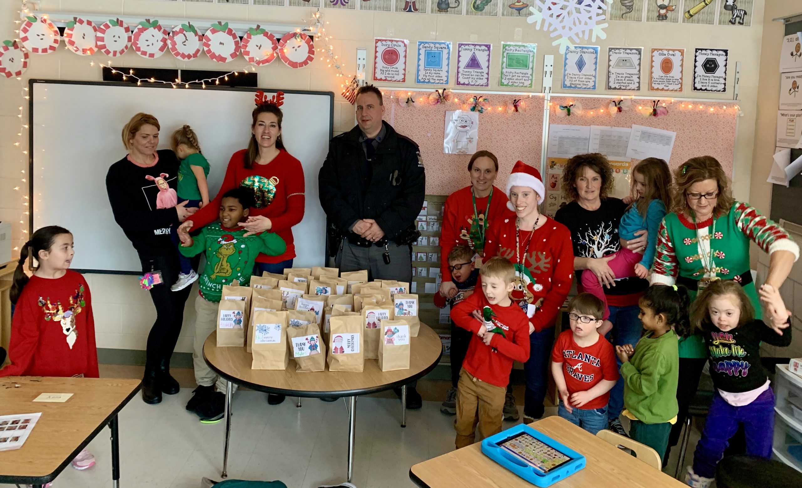 Mrs. Cornell's class made care packages for the Saratoga County Sheriff's Office.
