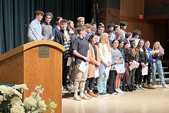 Congratulations to the 42 seniors and juniors inducted into the Shenendehowa High School Business and Marketing Honor Society. The Honor Society is in its fifth year of recognizing future leaders of business.