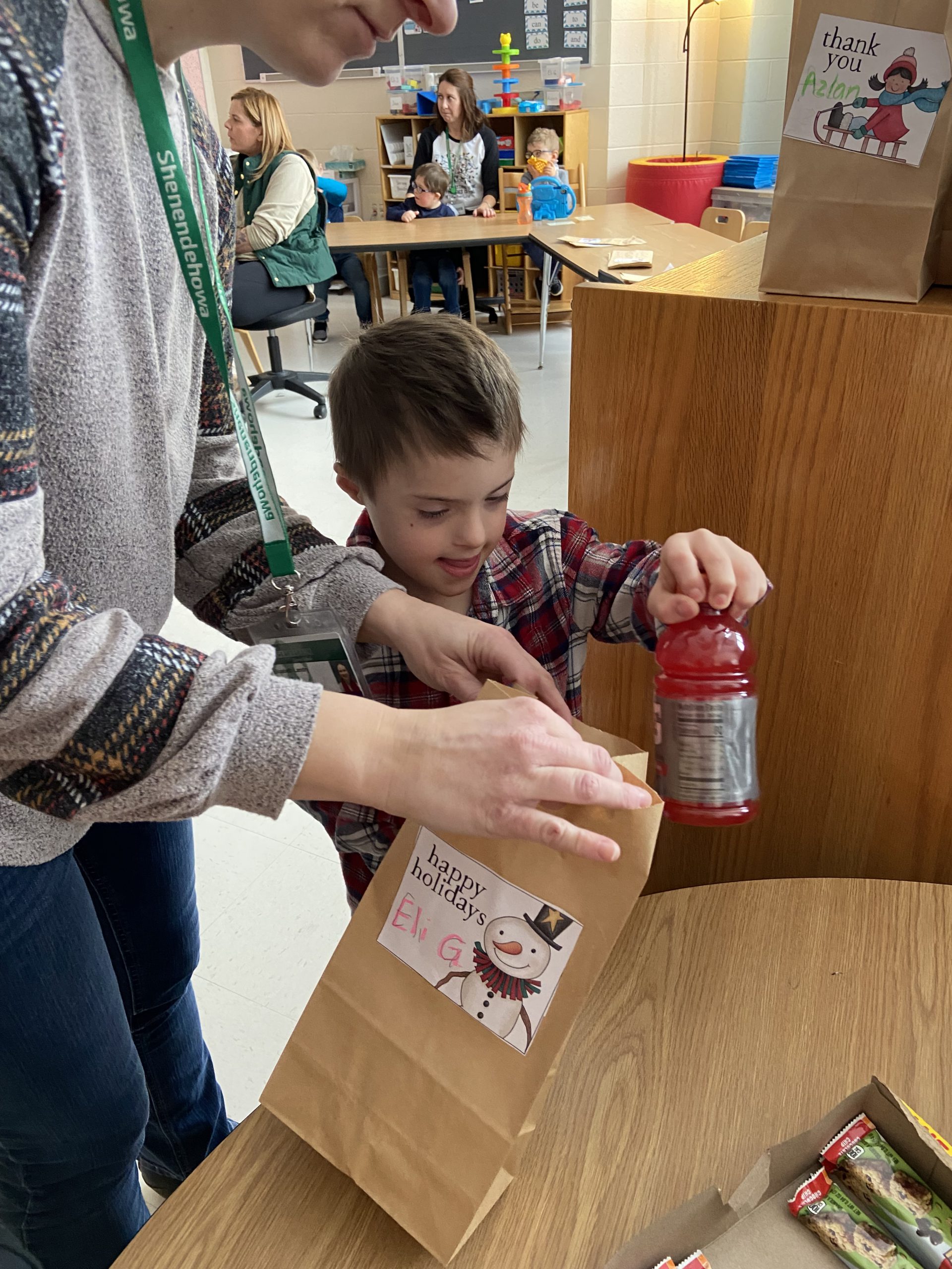 Mrs. Cornell's class made care packages for the Saratoga County Sheriff's Office.