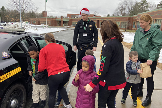 Mrs. Cornell's class made care packages for the Saratoga County Sheriff's Office.