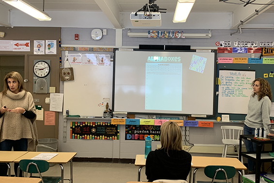 World language teachers participated in a half-day program called Acquisition Driven Instructional Strategies presented by Shen teachers Daniel Schmit and Jen Armstrong. They learned about acquisition driven strategies such as CI (comprehensible input) and explored the new NYS world language standards.