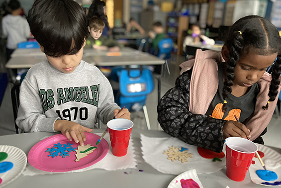 Arongen second graders in Mrs. Jacon’s class made ornaments to raise money to adopt two endangered animals as well as donate to local charities and the Make-A-Wish Foundation. The students  learned that giving back is so important and one person (or one class community) can make a difference.