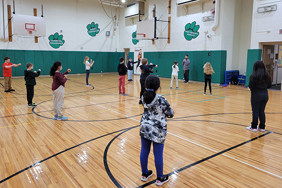 Chango physical education classes enjoyed disco bowling and Taekwondo. 