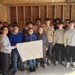 Mr. Symonds 8th grade classes visited the house construction class at HSE to see the progress. They are currently completing a Trades in Construction unit and were measuring for square footage averages.  