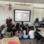 Mr. Szeli’s 2nd graders at Chango were able to join a google meet with one of their classmates who was traveling with their family in South Africa. While asking them questions, they were even able to see elephants in the background!
