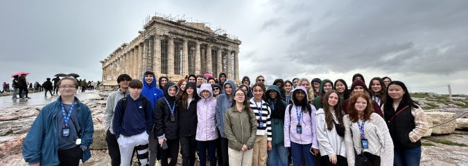 The Shenendehowa Latin teachers led a group of 40 Latin students on an 8-day trip throughout Greece. Students visited archaeological sites, modern sites, and museums!