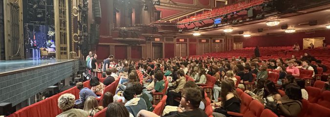 248 students in English 11 & 11H, American Stories, Masterpieces of Drama and Musical Theatre, and the Musical Company attended a matinee performance of The Great Gatsby.