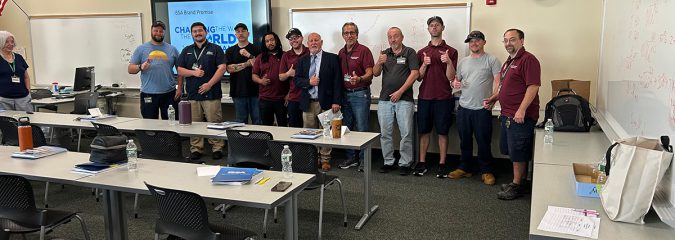 This week the District’s newest cleaners went through extensive training through the ISSA Cleaning Management Institute lead by Mark Warner.